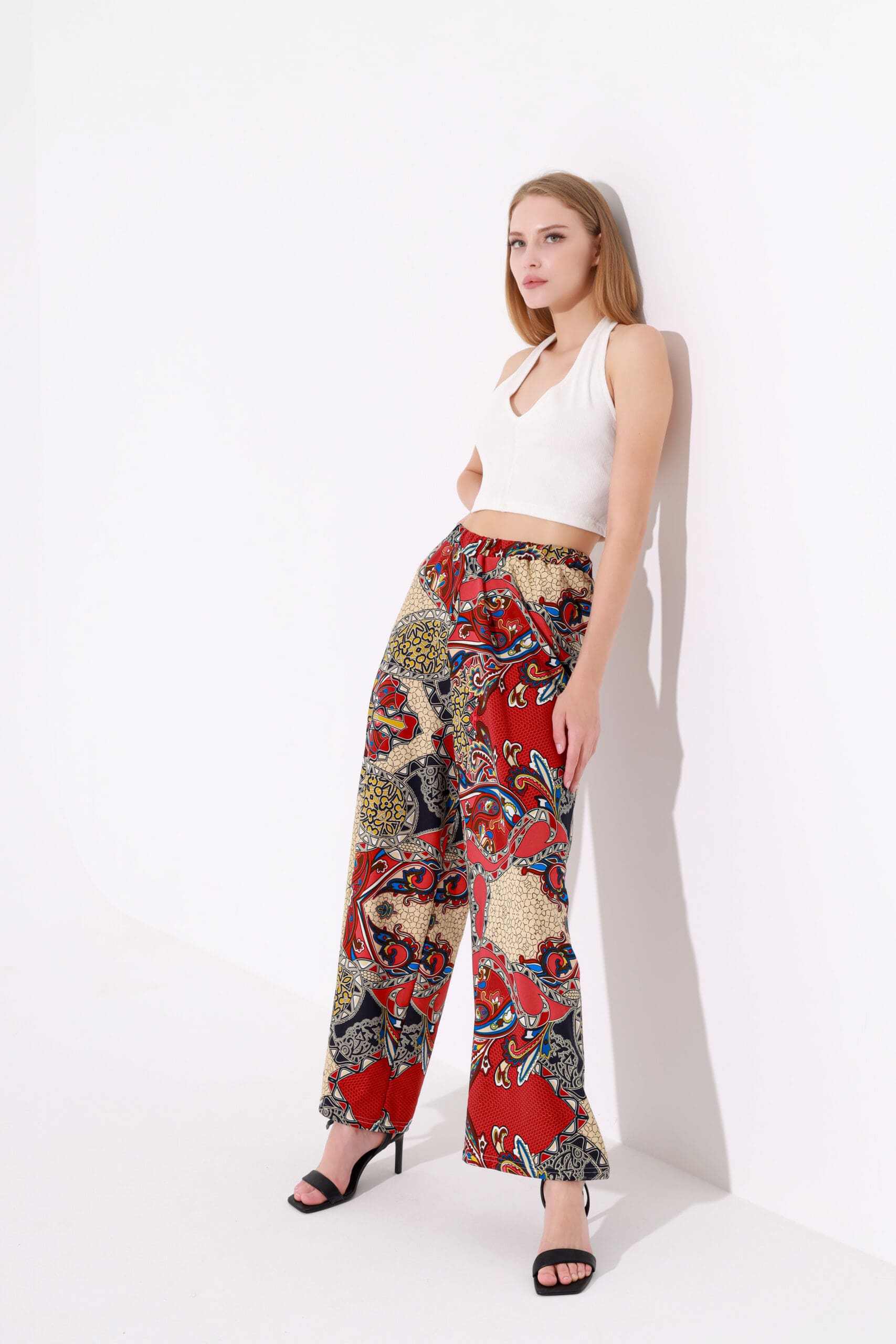 Bohemian Printed Crop &Amp; Trousers Set - Image 5