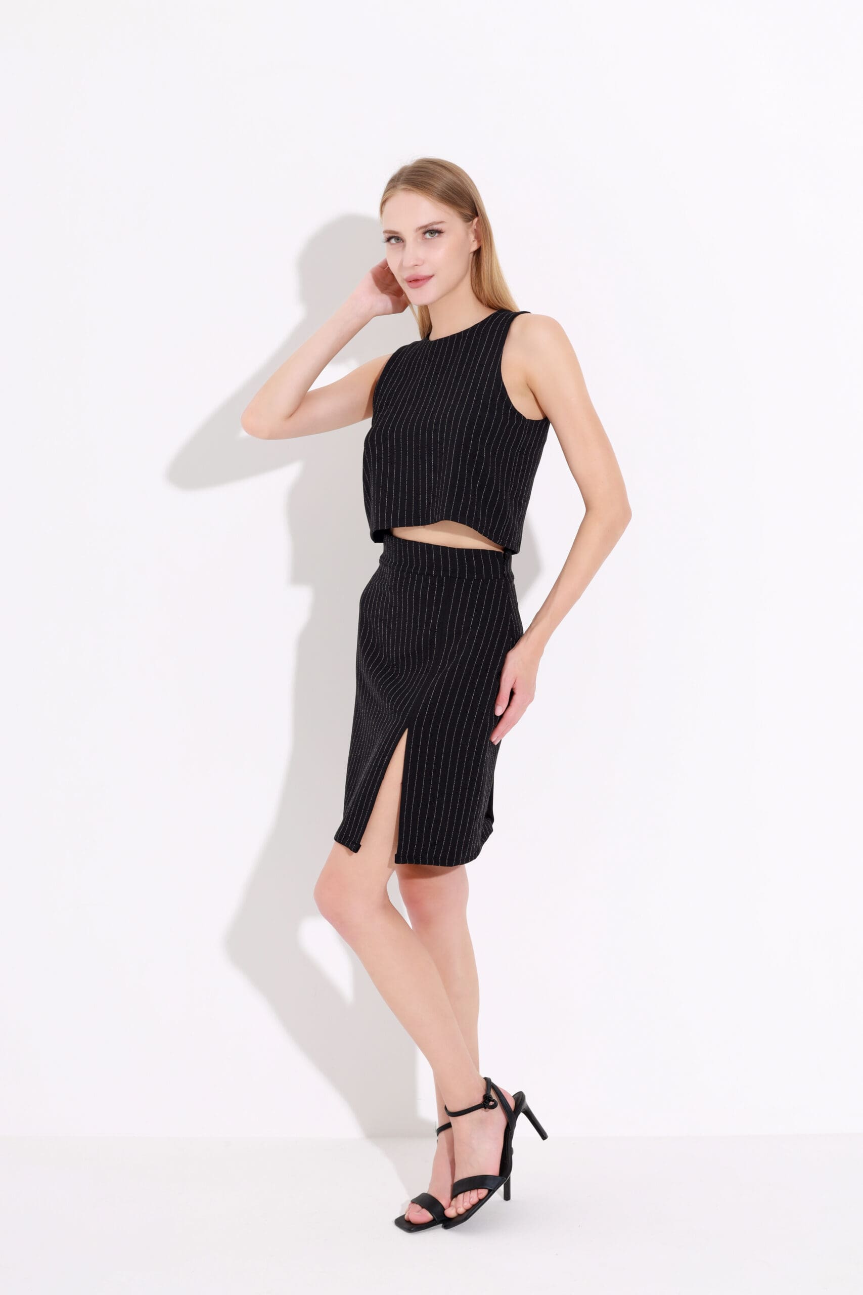 Business Yırtmaçlı Etek &Amp; Bluz Takım