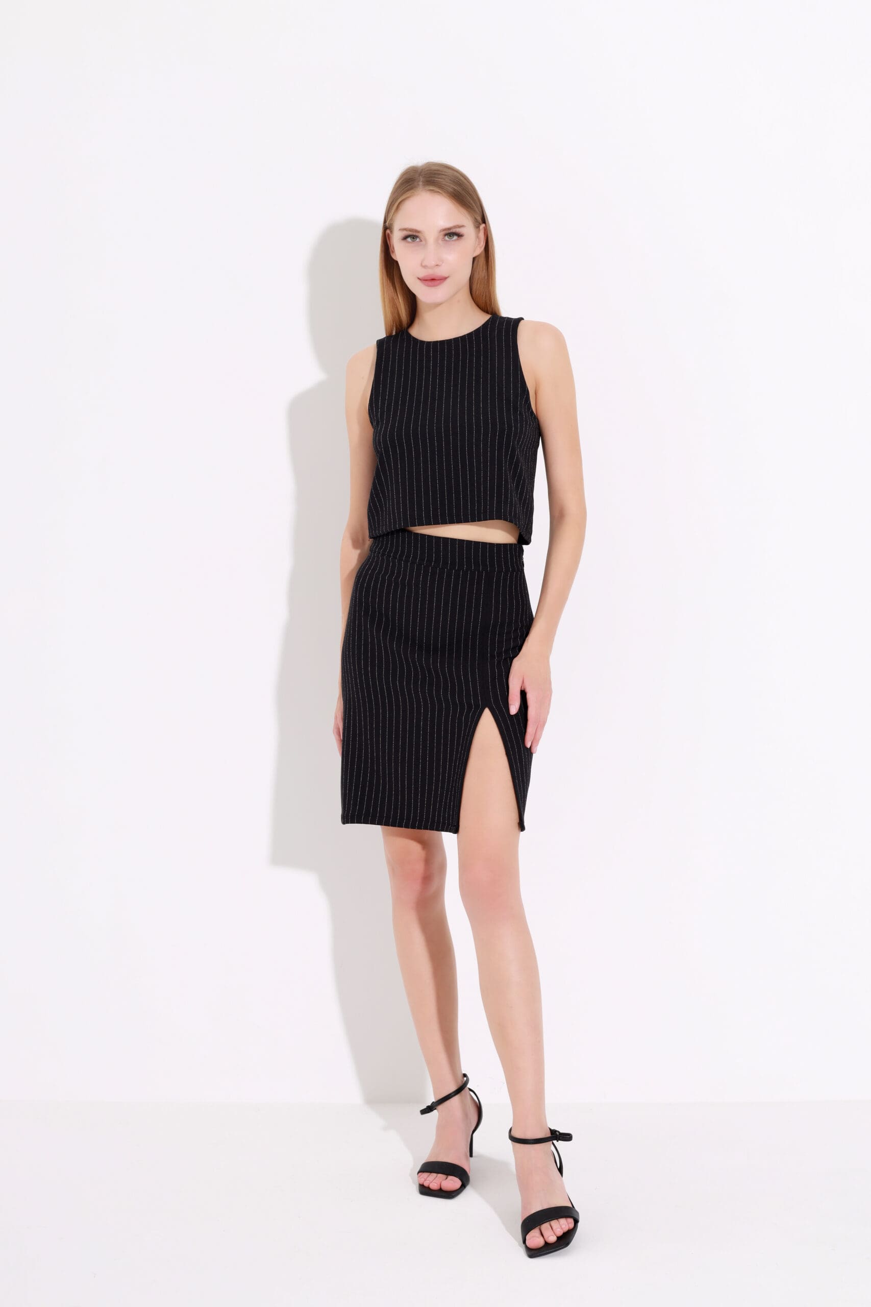 Business Yırtmaçlı Etek &Amp; Bluz Takım