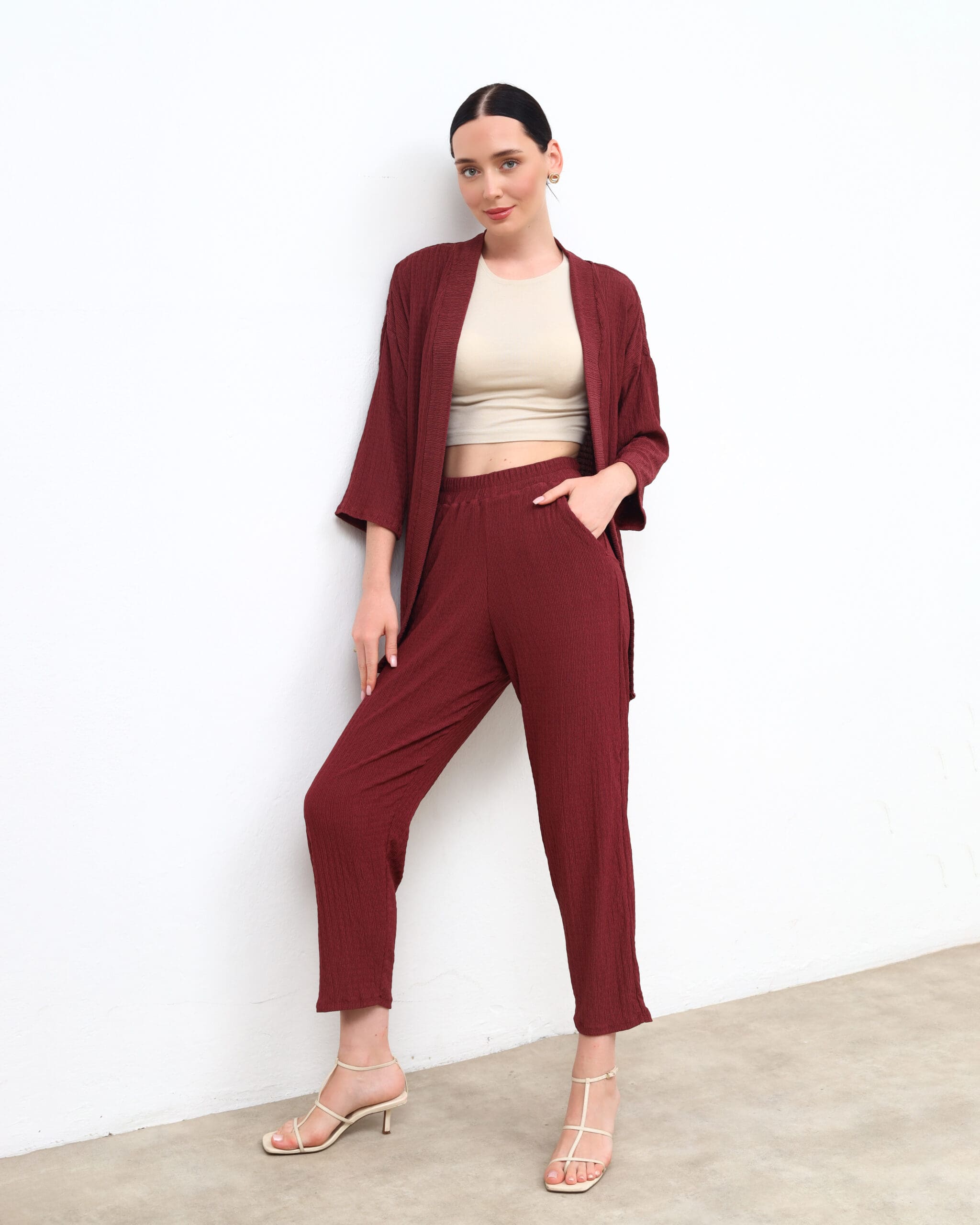 Plum Pocketed Trousers