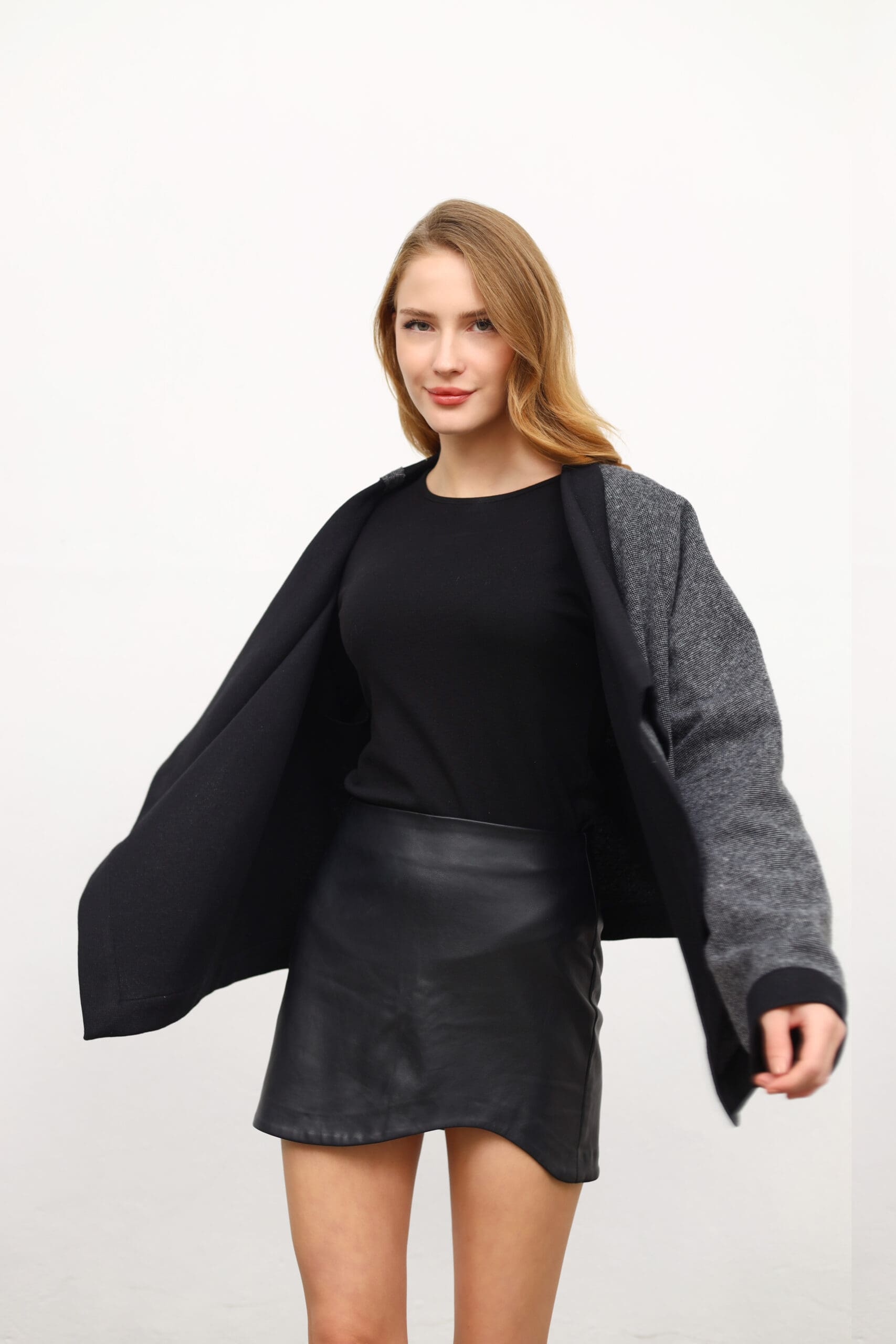 Draped-Front Oversized Knit Cardigan - Image 2